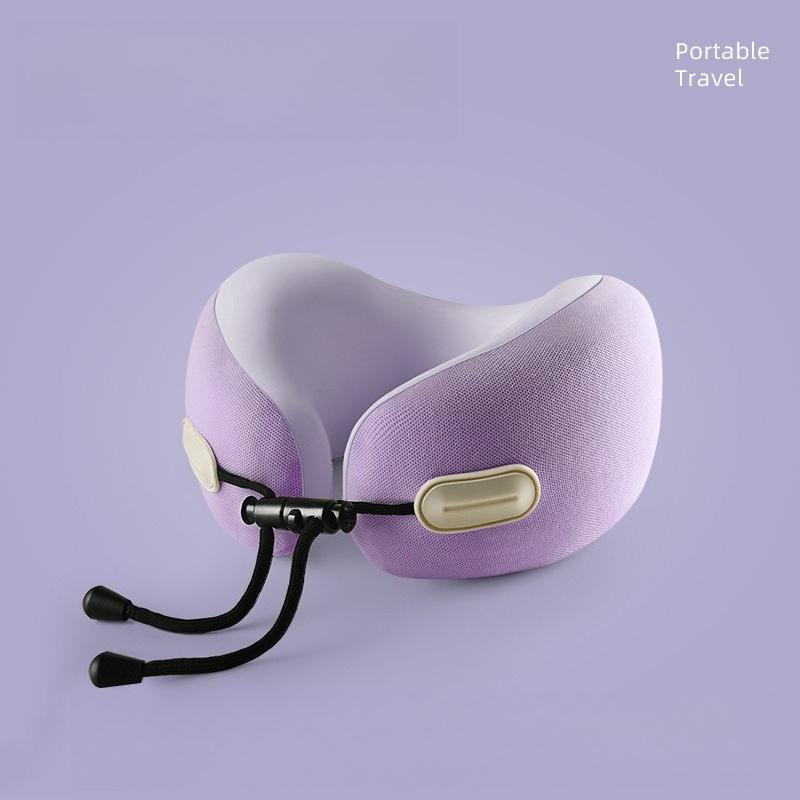 Memory Foam U Shaped Neck Pillow Compact Foldable Travel Pillow for Airplane Nap Neck Support