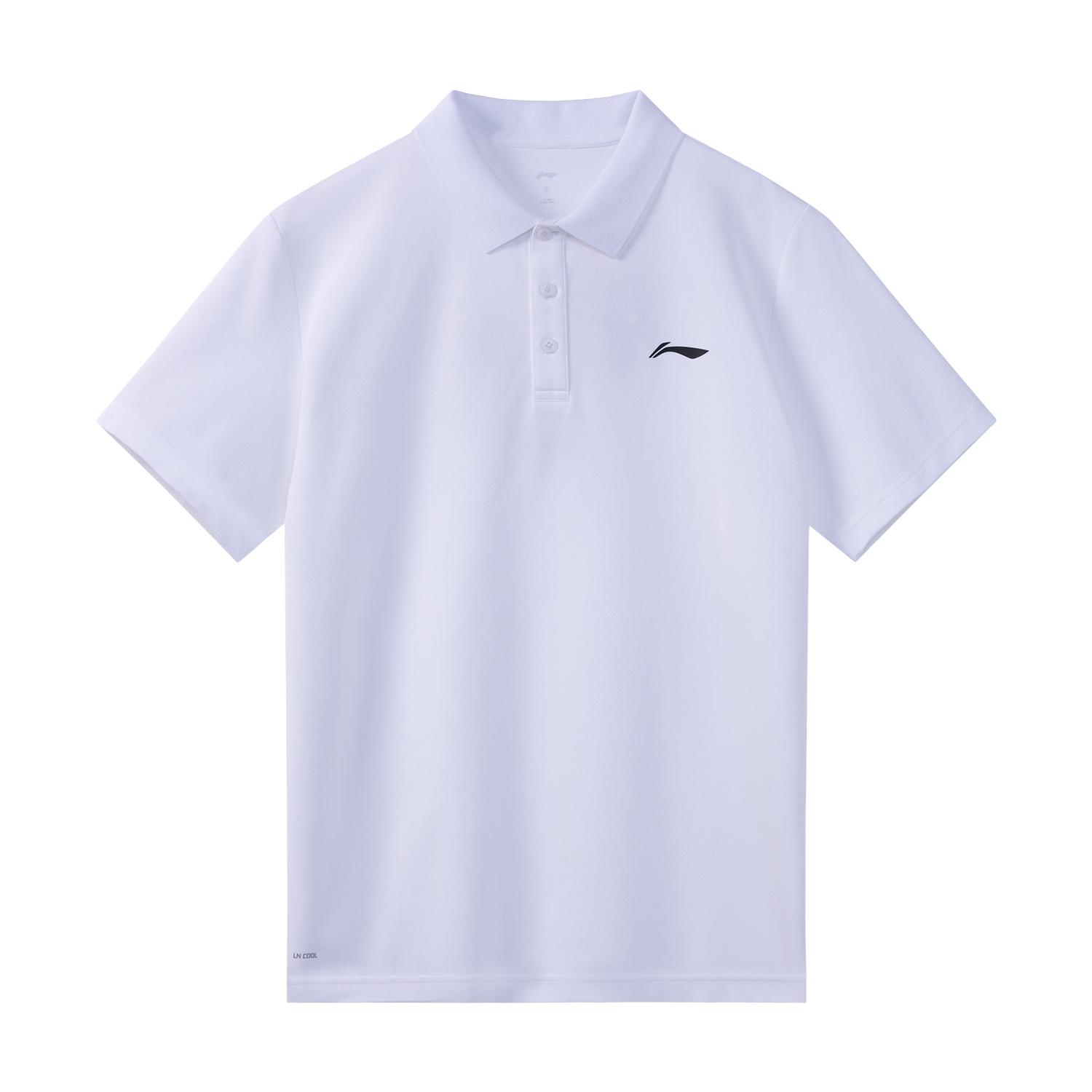 Li-Ning Fashionable Casual Breathable Short Sleeve Polo Shirt Men tops White APLW511-1 S