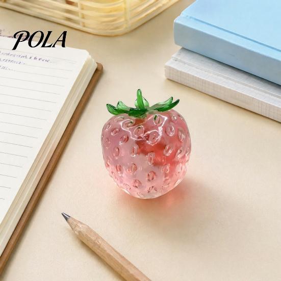 Red Strawberry Sensory Toy Clear Stress Ball Toy, Giant Pink Squeeze for Relieve Stress, Fake Fruit Fidget Relaxation Hand