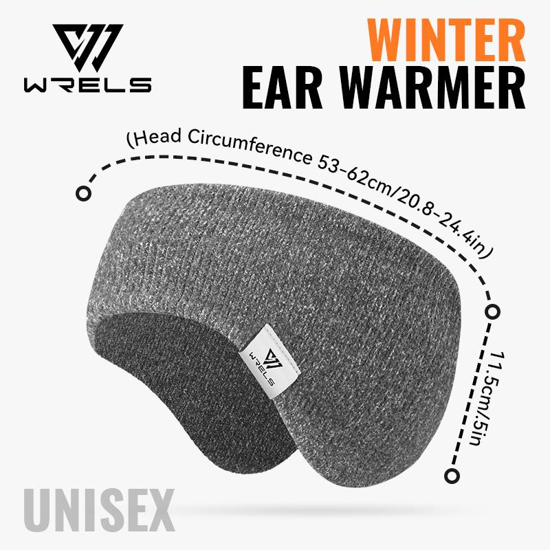 WRELS Fleece Ear Warmer Muffs Headband Ear Muffs Yoga Warm Stretchy Thermal Ear Muffs Men Women Cold Weather Windproof Earmuffs