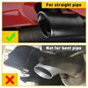 Stainless Steel Car Rear Pipe Exhaust Tail Muffler Round Tip Accessories 1.4-2.5