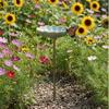 Ceramic Flower Bee Feeder, Garden Bee Watering Station, Outdoor Decorative Butterfly Cup for Thirsty Pollinators Patio Yard Decor