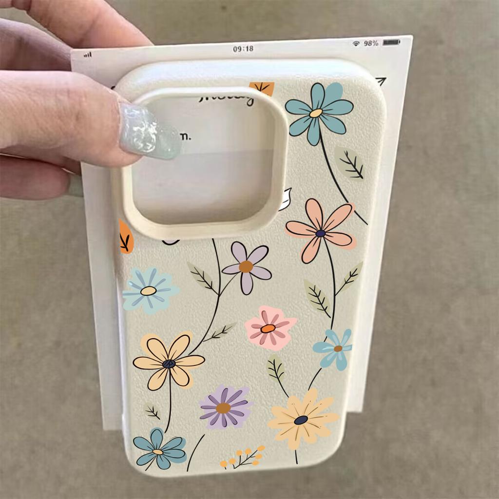Cartoon Flower Phone Case For IPhone 11 Case IPhone 17 15 13 12 14 16 Pro Max Plus 17 16E Air Soft Silicone Shockproof Cove