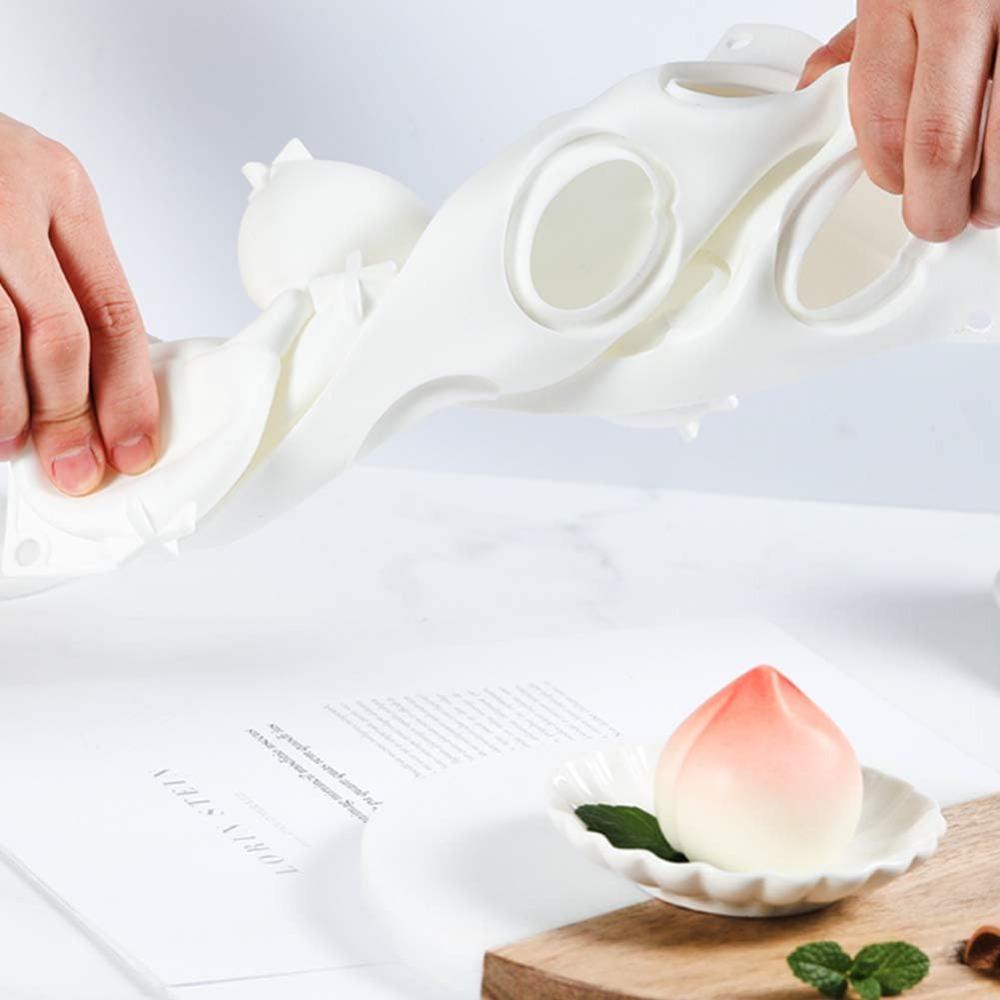 29.5*17cm 8Cavity 3D Peach Silicone Mould Silicone 3D Silicone Baking Mould Soap
