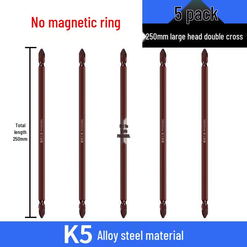 K5 Strong Magnetic Phillips Ring Bit Set: High-Strength, Extended Electric Screwdriver and Drill with Magnetic Head.