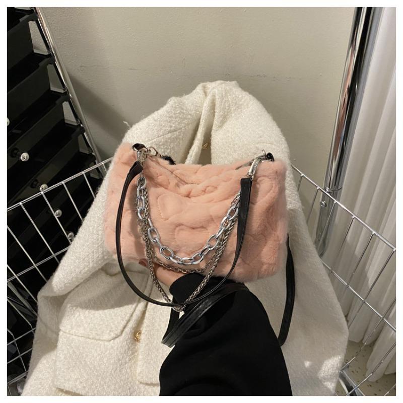 Сумка подмышку нишевая шерстяная сумка зимняя новая женская сумка пушистая сумка через плечо плюшевая сумка-мессенджер женская