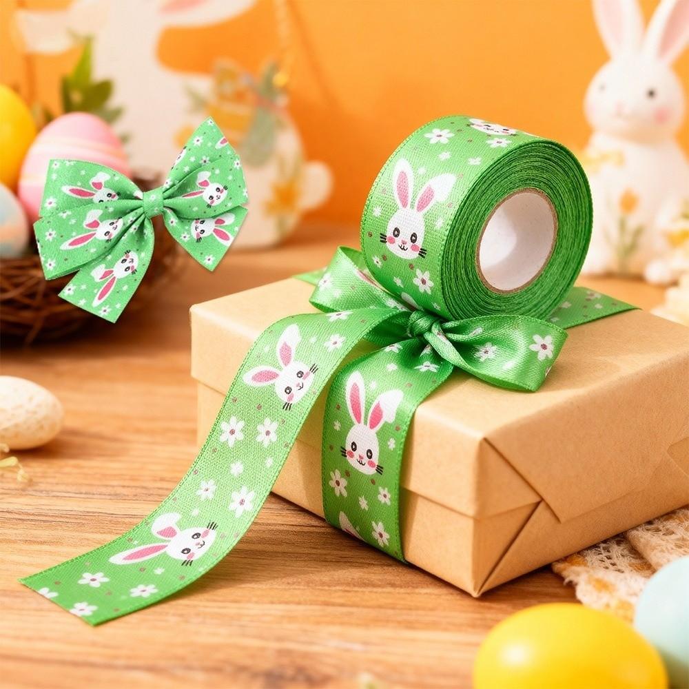 Vibrant Colors Easter Wrapping Ribbon Wreath Bow Crafts Gift Packaging Ribbon Easter Baskets