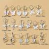 9Pcs/Set Cute Butterfly Heart Drop Earrings Set  Gold Silver Color Geometric Metal Earrings Jewelry Accessories Gifts