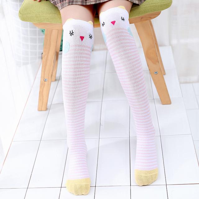 Infant Girls Warmer Ankle Lovely Cartoon Over Knee Socks for Baby Girls Unicorn Knee Long High Toddler Child Colorful Socks