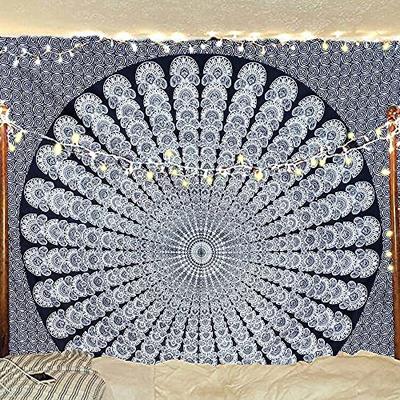 Indischer Hippie-Bohemian Psychedelic Mandala Wandbehang Bettwäsche Wandteppich