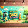 Willkommen zurück zur Schule Banner Hintergrund für Klassenzimmerdeko Kinder Schulfest Veranstaltung Hintergrunddekorationen Foto-Requisiten