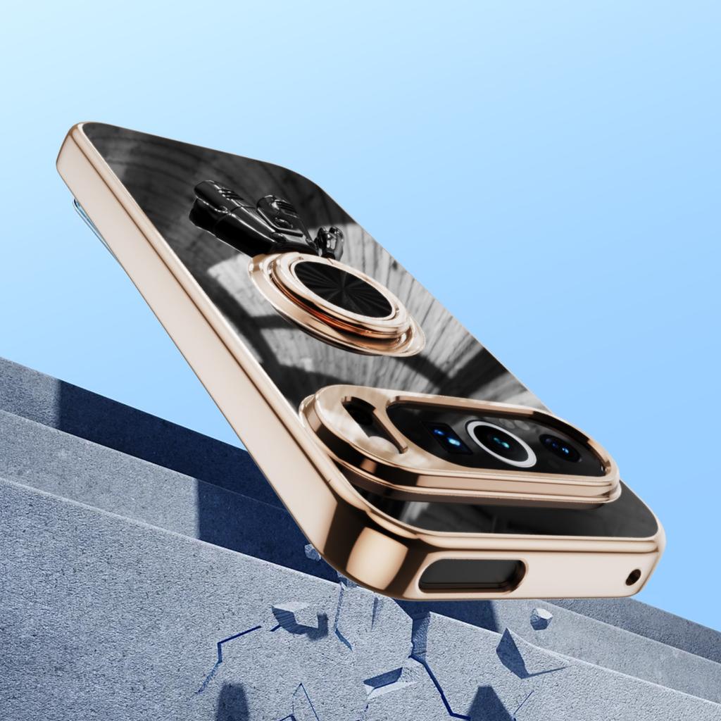 For Google Pixel 9 Pro XL Case with Astronaut Ring Kickstand 6D Electroplating TPU Phone Cover