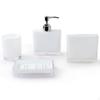 4-teiliges Badezimmer-Accessoire-Set Seifenspender und Zahnbürstenhalter für