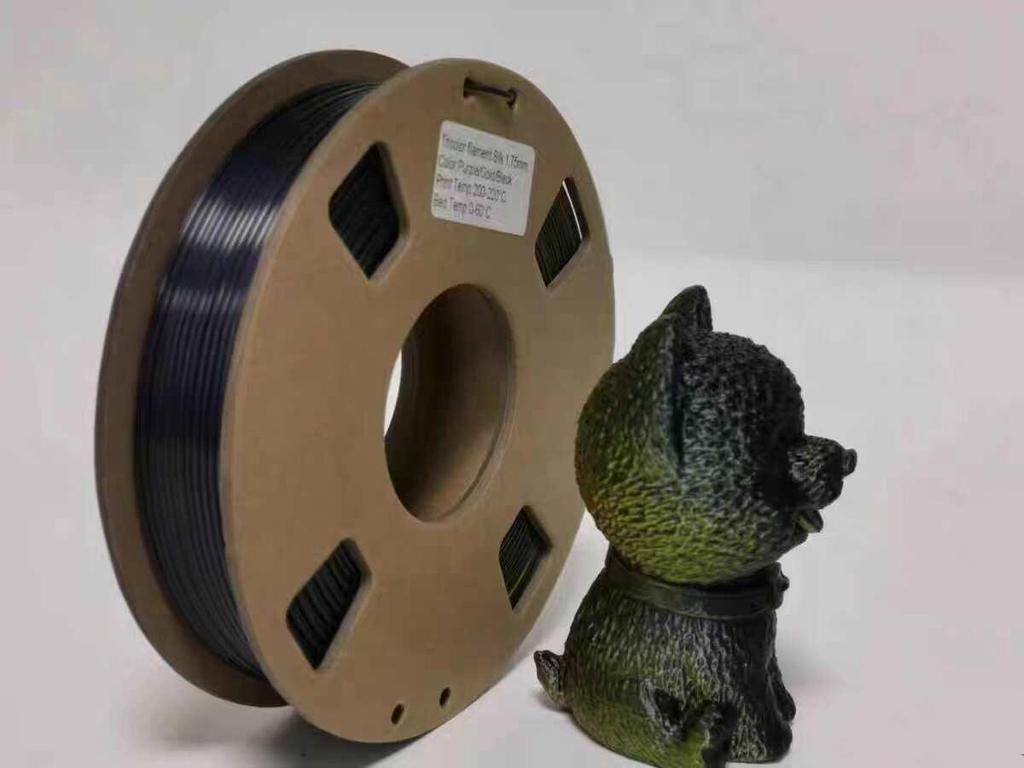 PLA Silk Dual-Color Tri-Color 1.75mm Filament for FDM 3D Printers