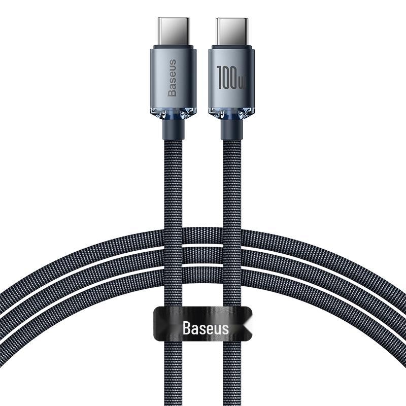 Baseus Crystal Shine 100W USB-C To USB-C Braided Fast Charging Cable