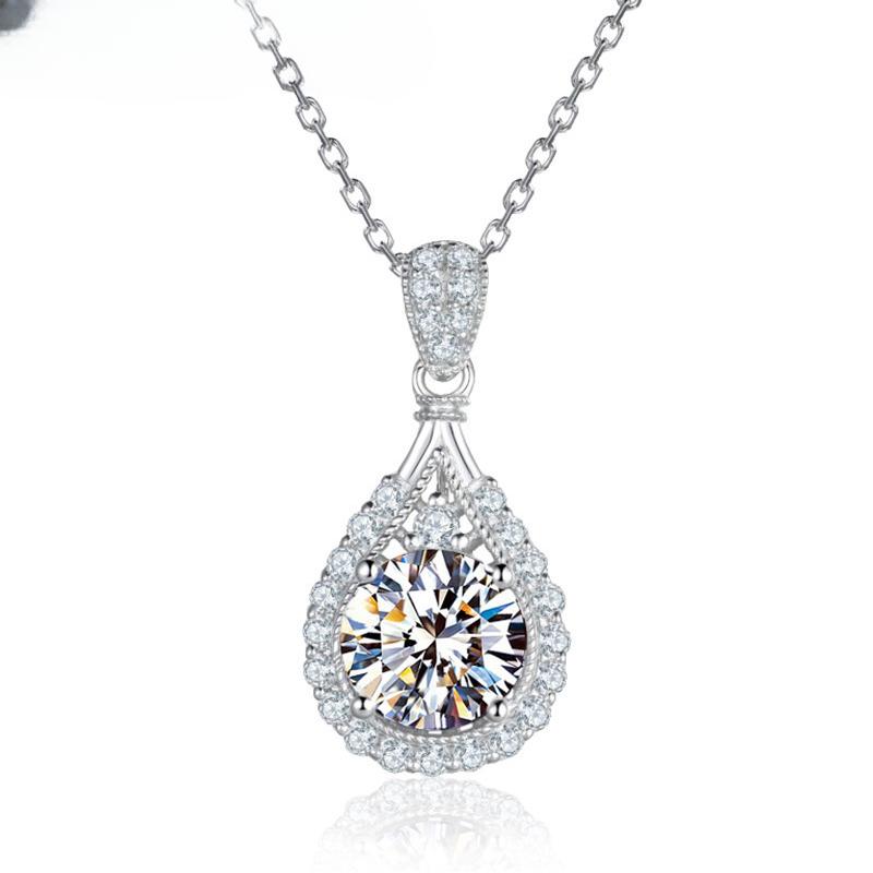 

Новые 5-каратные зеленые и белые ожерелья с муассанитом, кулон S925, серебро Pass Diamond Test для женщин, элегантные ювелирные изделия