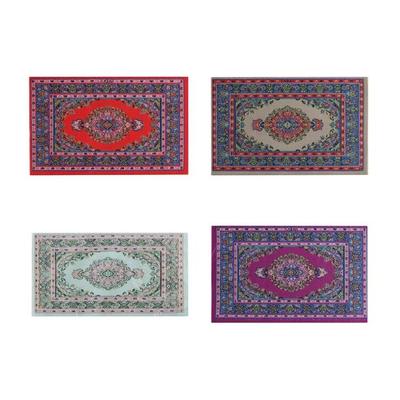 Traditional Turkish Patterned Rug Miniature Carpet For 1/12 Dollhouses Interior Styling Scene Furnishing Accessories