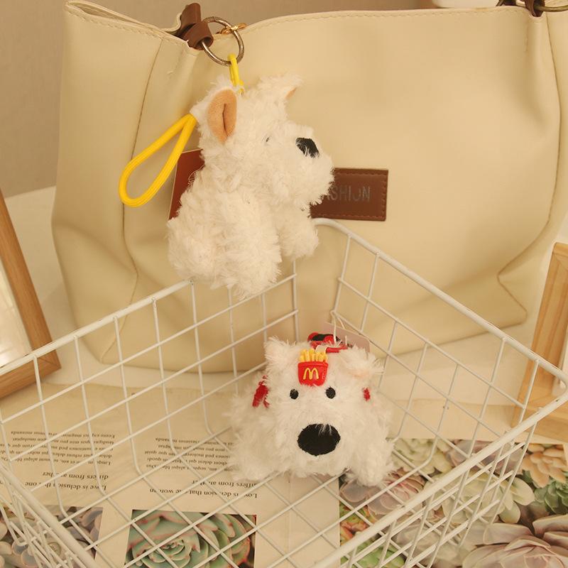 Internet Celebrity West Highland Plush Dog Plush Pendant Doll Scrawled Puppy Doll Bag Pendant Keychain