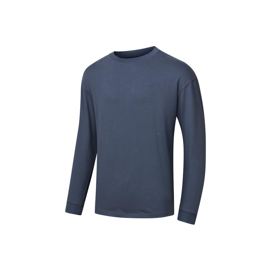 SAUCONY Og Line Series Round Neck Solid Color Pullover Long Sleeve T-Shirt Unisex Tops SA3250LT01G-PP107
