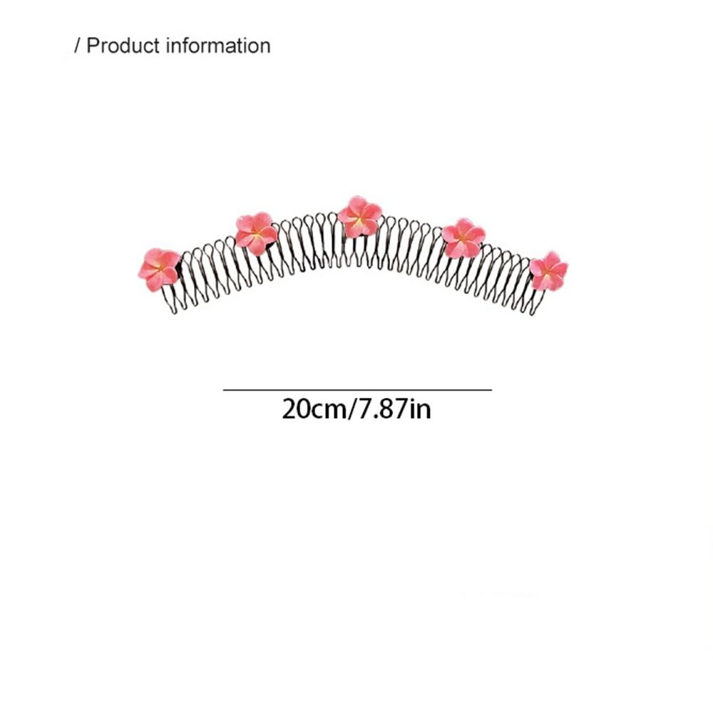 Spring U Shape Hair Styling Comb Headband Fixed Combs Invisible Extra Hair Holder Teeth Hair Accessories Flower Hairpin