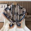 1116 New National Style Peony Velvet 91 Large Square Scarf Scarf High Temperament Small Scarf Multifunctional Shawl Women