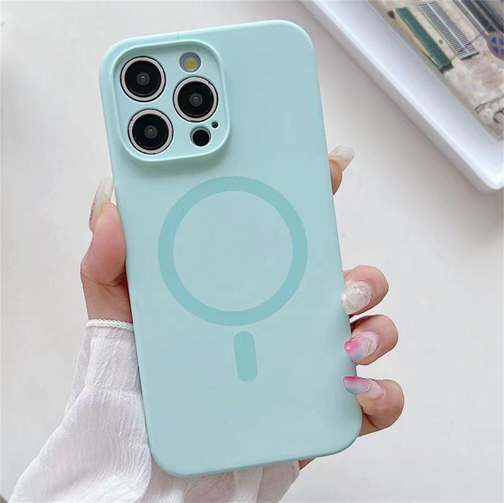 Fashion Bright Fluorescent Liquid Silicone Magnetic For Magsafe Case For iPhone 16 15 14 13 Pro Max Plus Wireless Charge Cover