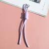 Beautiful PU Rope Knot Keychain Solid Color Thick PU Rope Art with Ring Clasp Woman's Handbag Pendants