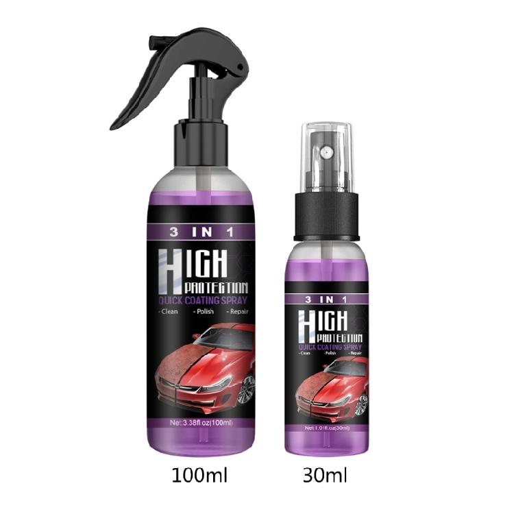 3 In 1 High Protection Quick Car Coating Sprays Extreme Slick Streak-Free Sprays