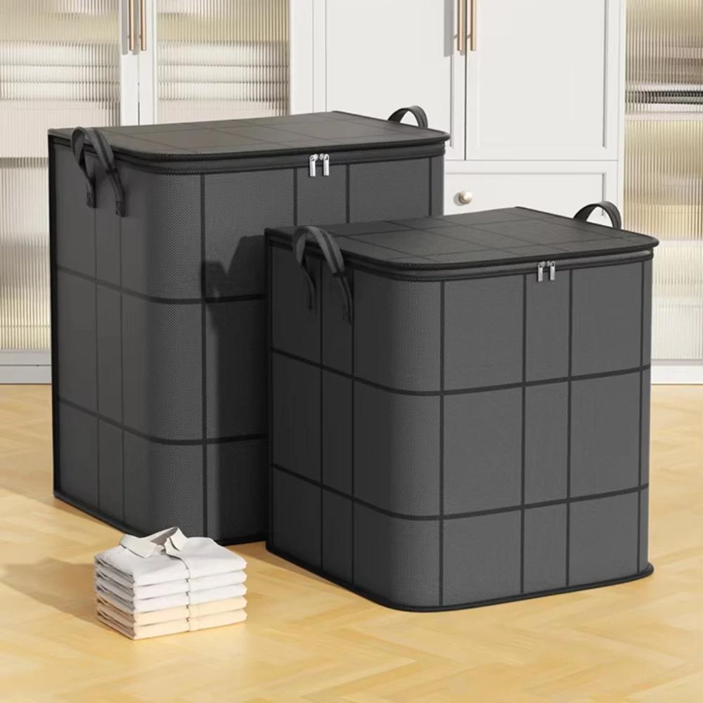 Large Size Storage Bag Non Woven Fabric Waterproof Organize Bag Household Moisture-proof Handbag Cotton Quilt Clothing Organizer