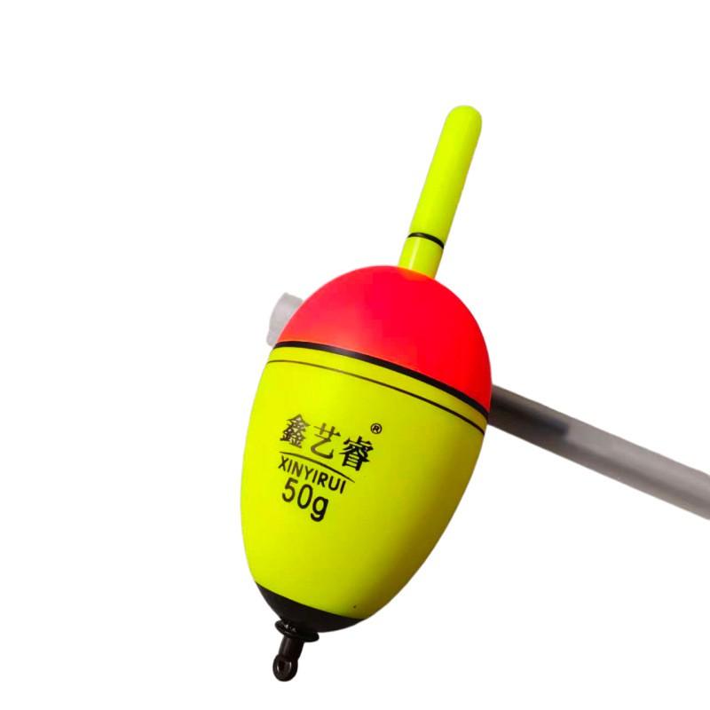 LED Illuminated Foam Fishing Float Night Sea Soft Buoy Carp Bighead 20g-100g With Battery