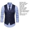 Suit Vest Solid Color Slim Fit V Neck Classic Streetwear Korean Style Autumn Single Breasted Waistcoat for Party
