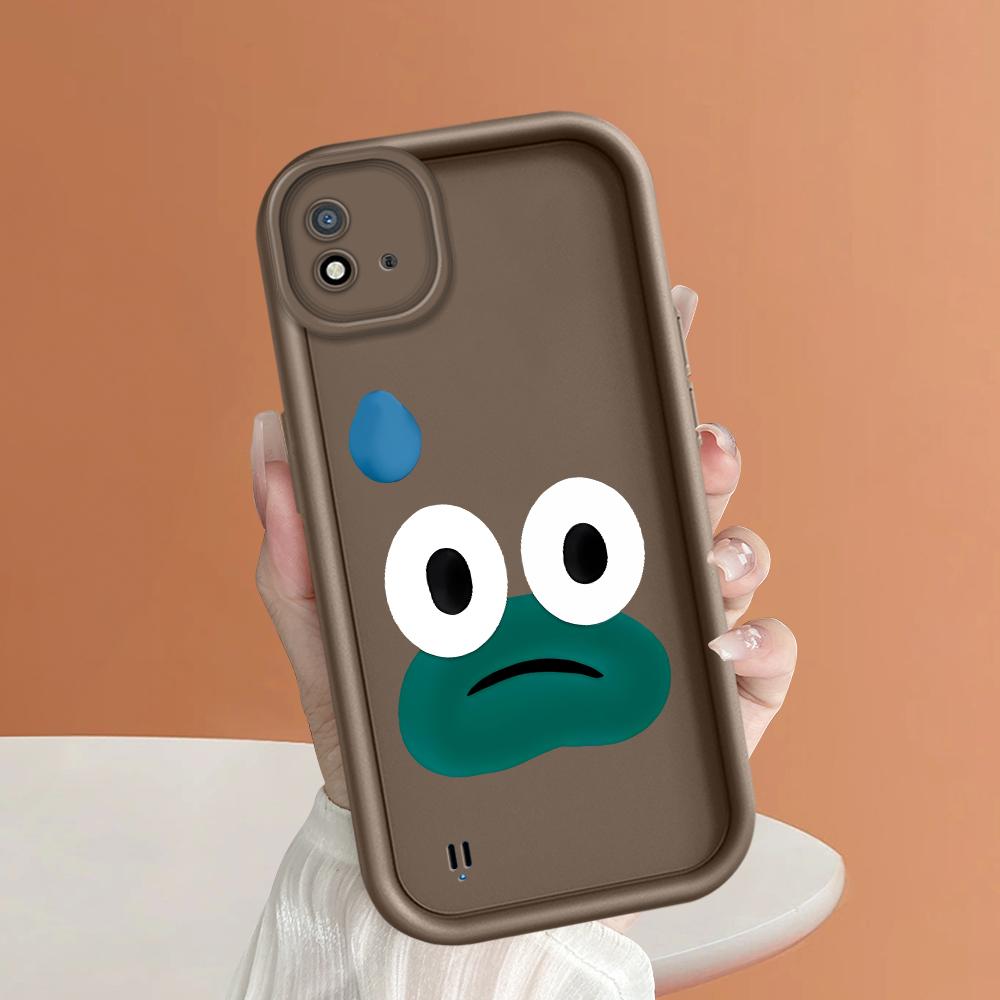 Soft Silicone Square Ladder Printing Pattern Phone Casing Full Cover Camera Shockproof Protection Rubber Case for OPPO Realme