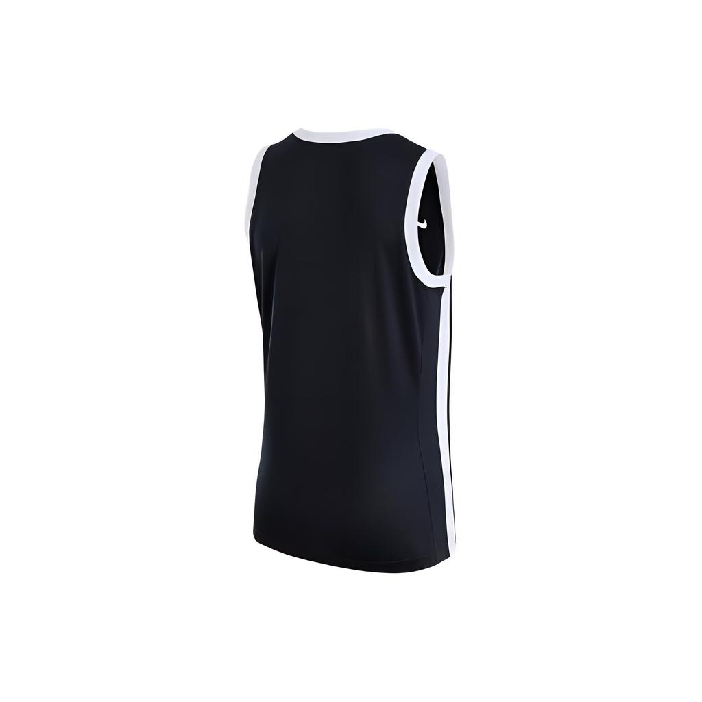 Nike SS24 Dri-Fit Letter Color Block Logo Print Quick-Dry Henley Neck Sleeveless Basketball Jersey Women Jersey Black HF0517-012