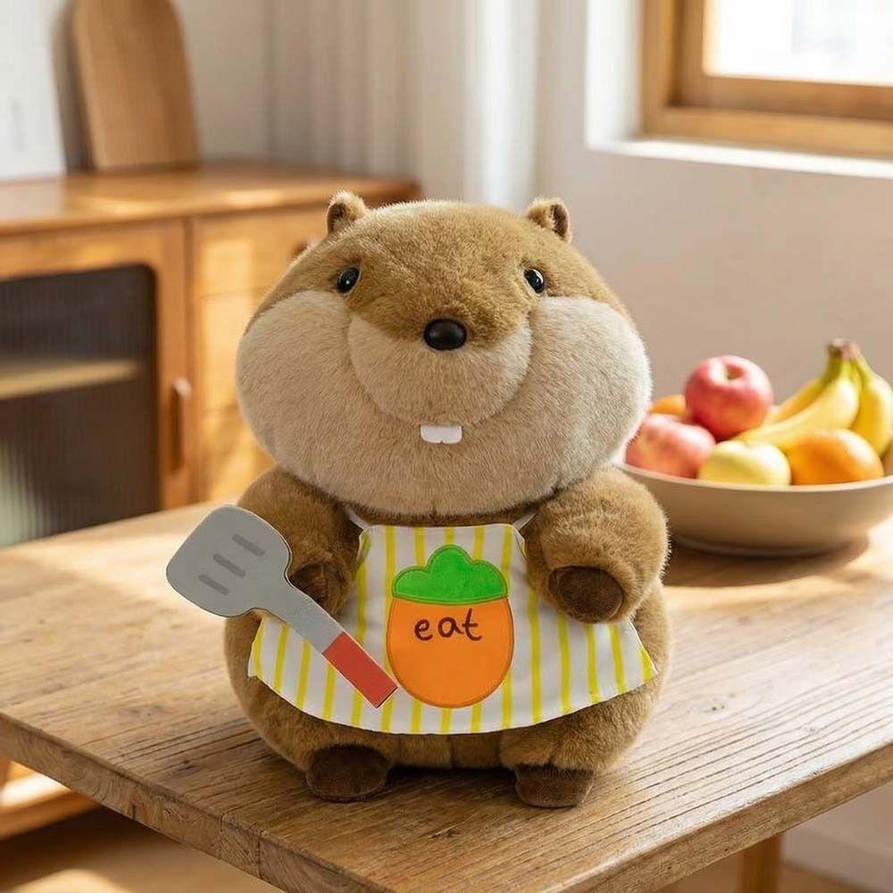 Throw Pillow Groundhog Plush Toy Stuffed Animals Big Tooth Mouse Doll  Baby Infants