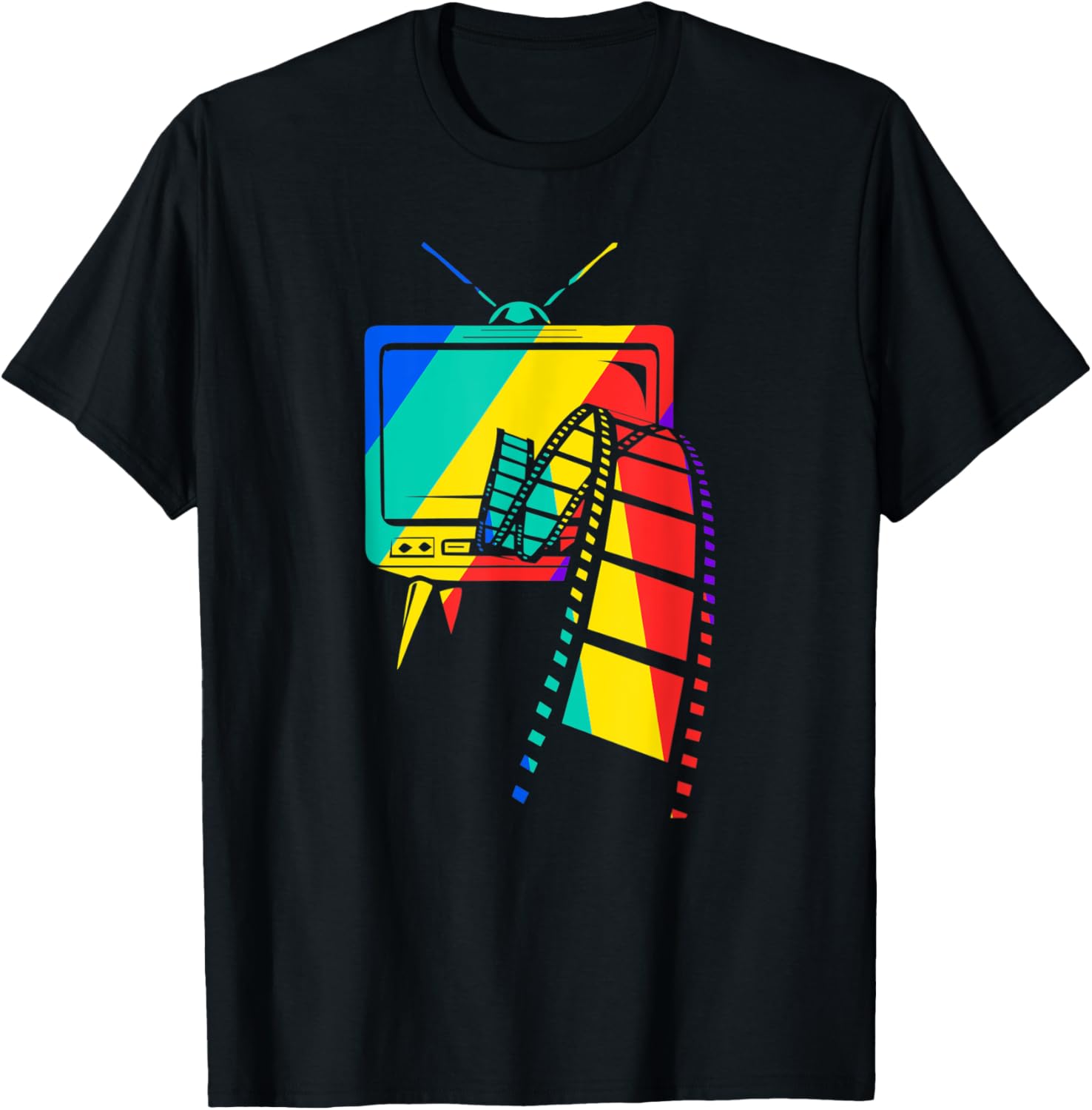 Retro Television Film Lover Vintage Movie Fan T-Shirt S разноцветный
