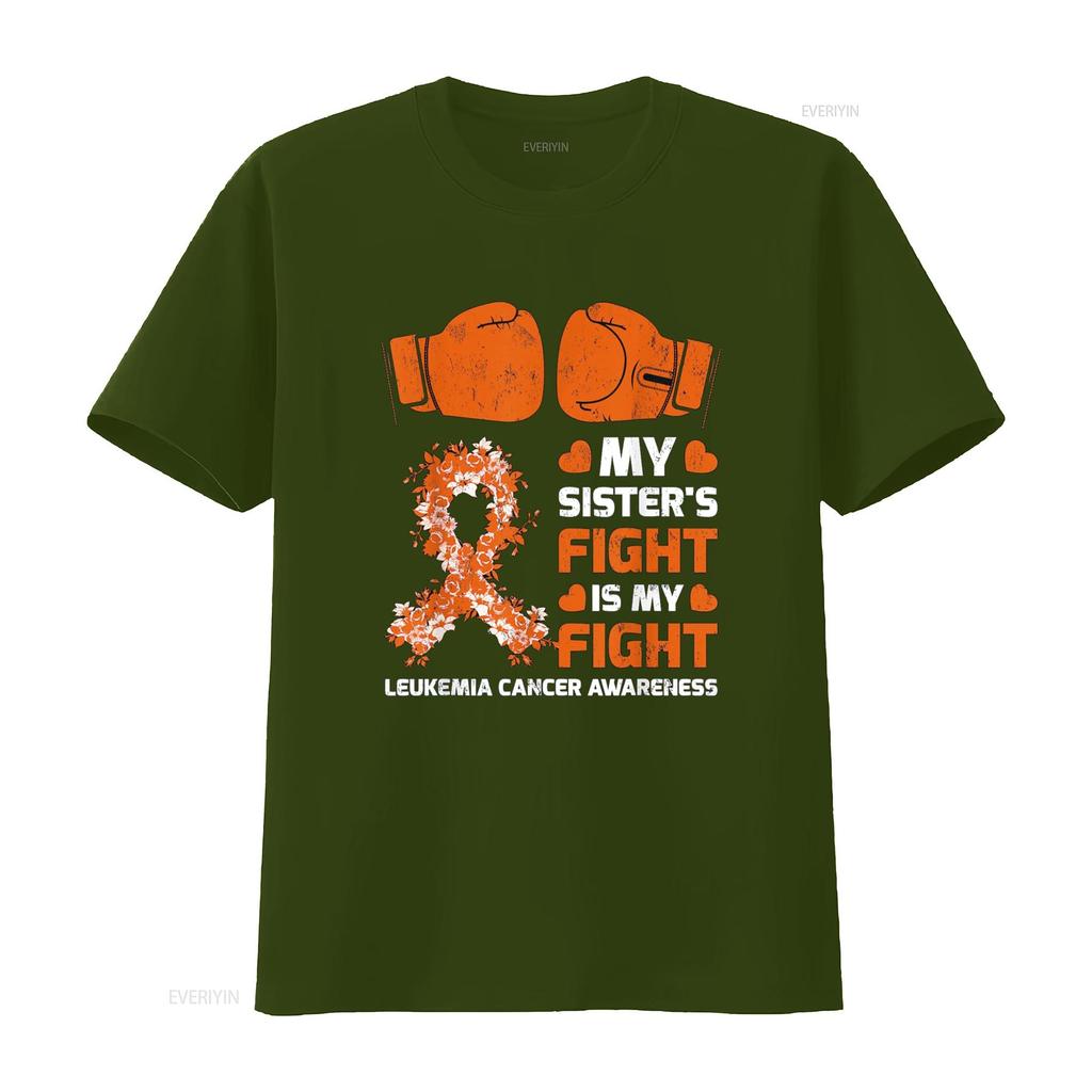 My Sister s Fight Is Leukemia Awareness T Shirt vintage Washed Versatile Stretched Stylish Breathable streetwear Casual