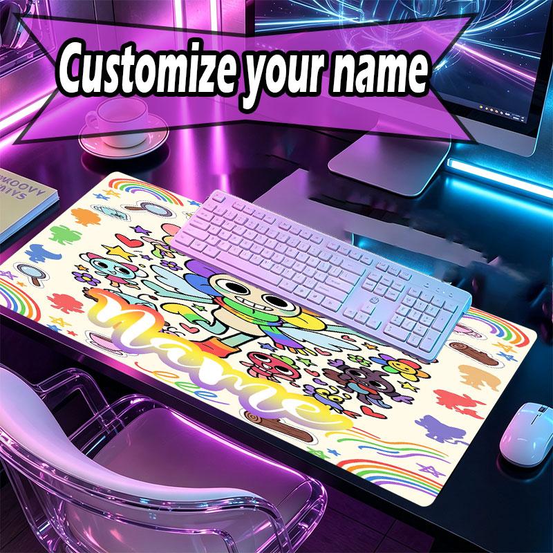 Kişiye Özel İsimli Dandy'nin Dünya Desenli Mouse Pad, Dizüstü Bilgisayar Masa Matı, Ev İçin Dekoratif Masa Matı Klavye Altlığı Hediye
