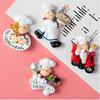 Set of 4pcs Chef Figurine Statue Decorations Stickers for Kitchen Restaurant