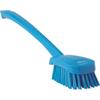 Vikan Long Handle Total Length 40cm Brush, Hard, Blue, 4186,