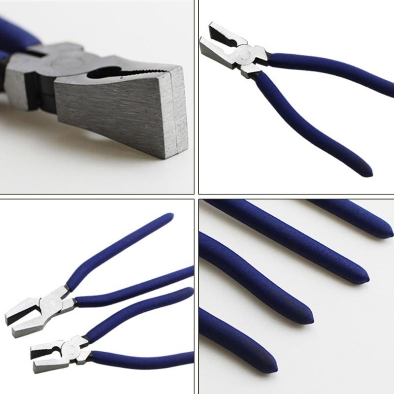 8/10 Inch Key Fob Pliers Tool, Metal Glass Running Pliers with Curved Jaws Non-slip Handle , Running Pliers Key Fob