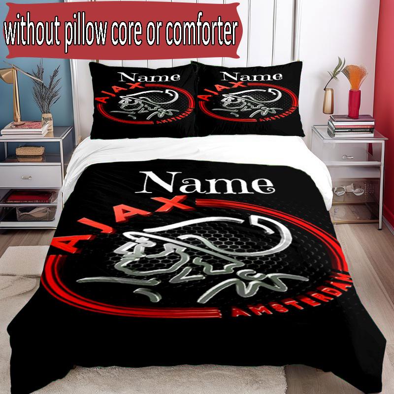 3pcs Duvet Cover Set (1*Duvet Cover + 2*Pillowcase, Without Core), Custom Name Ajax Pattern Bedding Set, Home Bedroom Decor Gift