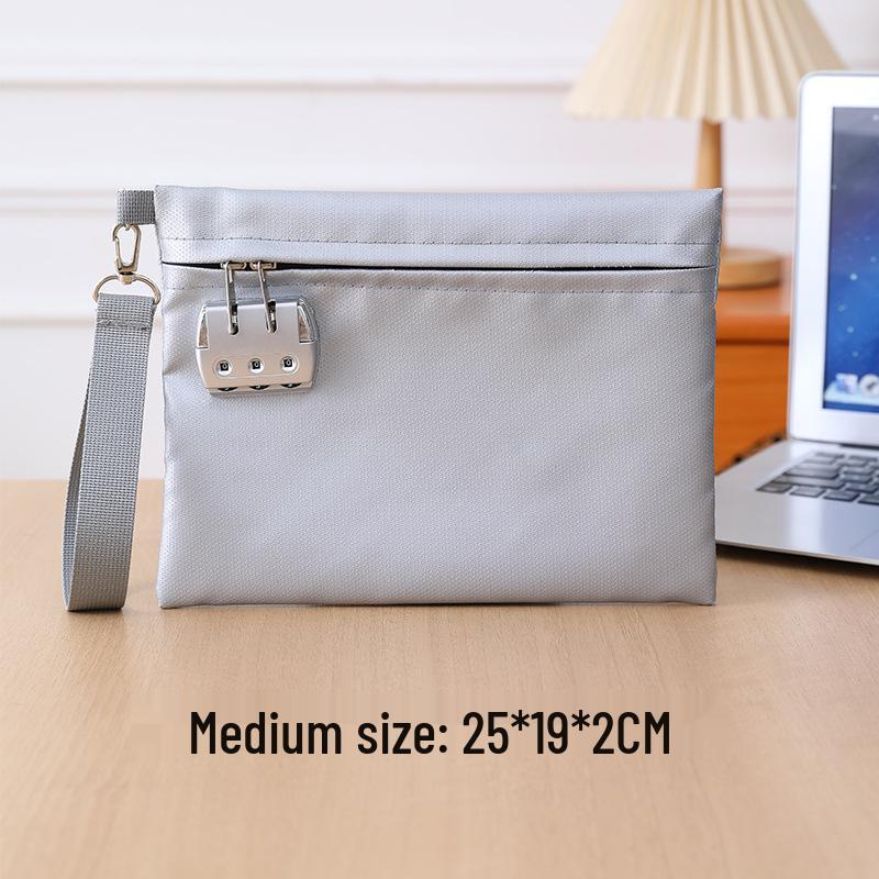 Fireproof Power Bank & Document Bag A4 - Secure Storage for Important Files, Bills, Certificates, Valuables.