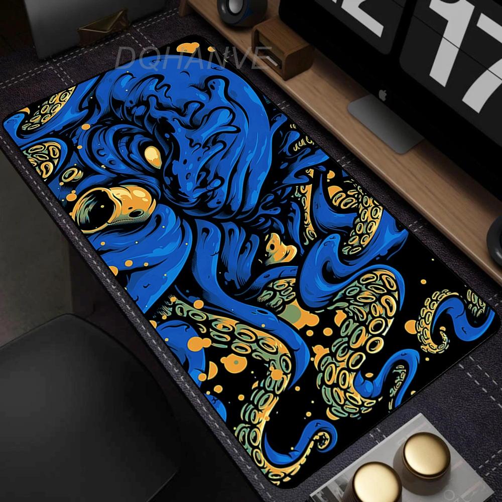 Mouse Pad Mysterious Octopus Monster Mousepad Extended Desk Mat Wearproof Cloth Anti Slip Rubber Computer Desktop Mouse Mat Xxl