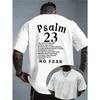 European Size Men's Casual Summer Fashion Outdoor Short Sleeve T-Shirt with 23 Letter Pattern Print On Front and Back, Comfortable and Breathable