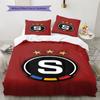 AC Sparta Prag Logo Bettwäsche Steppdecke Set Bettbezug Kissenbezug Heimdekoration Geburtstagsgeschenk (1 Bettbezug + 2 Kissenbezüge, ohne Füllung)