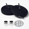 1Pair/3Pair NEW Round Snap Lock Shoelaces Without Ties Kids Flat Elastic Shoe Laces Adult Quick Shoelace Shoe Accessories