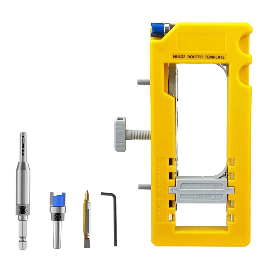 Door Hinge Fixture, Woodworking Door Hinge Chisel, Adjustable Door Hinge Router Template