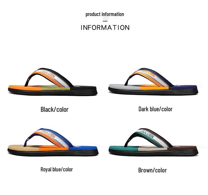Men's Non-Slip Odor-Resistant Vietnamese Flip-Flops for Outdoor Beach, Large Size 45