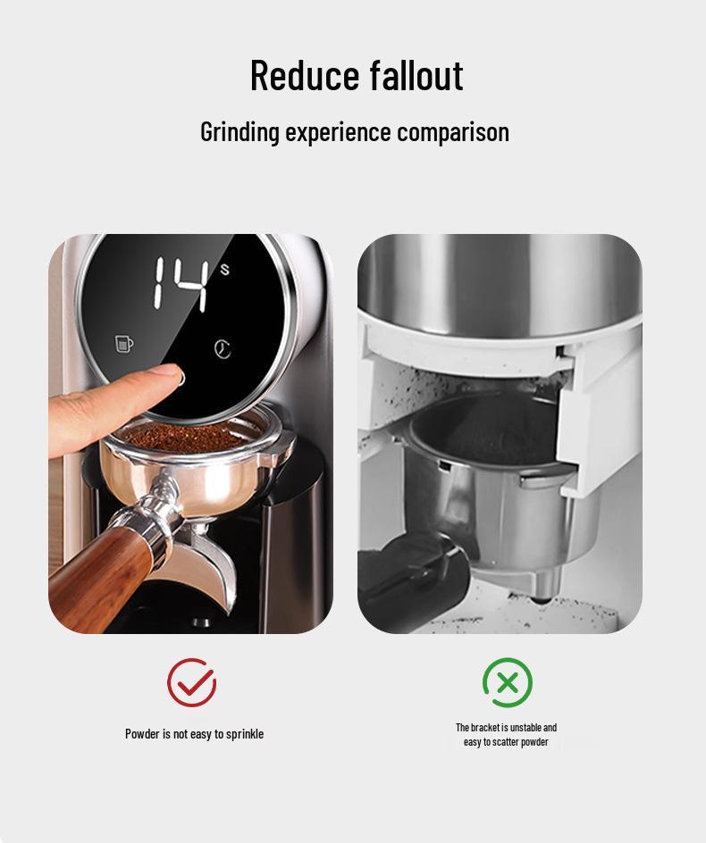 Adjustable Scale Smart Electric Coffee Grinder with Steel Core for Italian Style and Hand Drip Coffee
