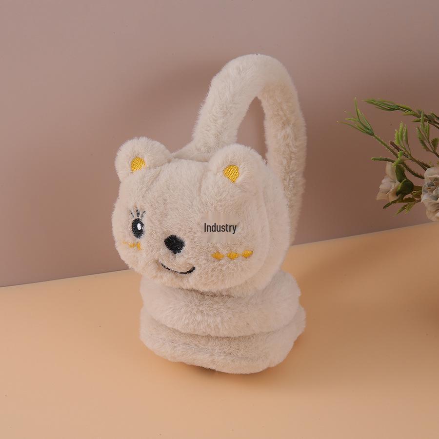 Plush Warm Cartoon Earmuffs with Kitten and Rabbit Ears